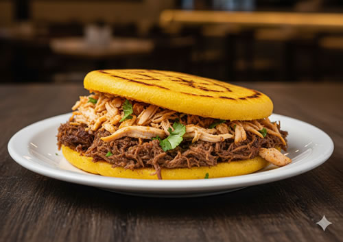 Comida Colombiana Arepa Mixta