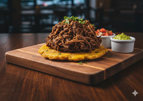 Comida Colombiana Patacon Con Pollo