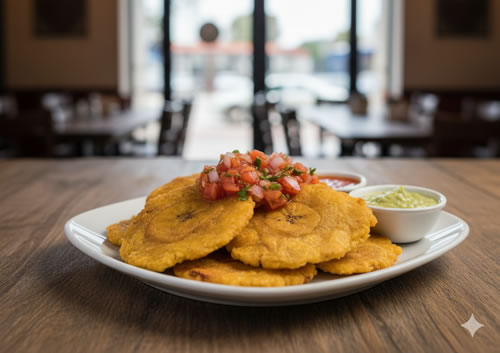Entrante Colombiano Patacones Con Hogado