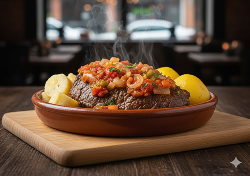 Plato Fuerte Colombiano Sobre Barriga A La Criolla