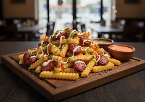 Comida Colombiana Salchipapas